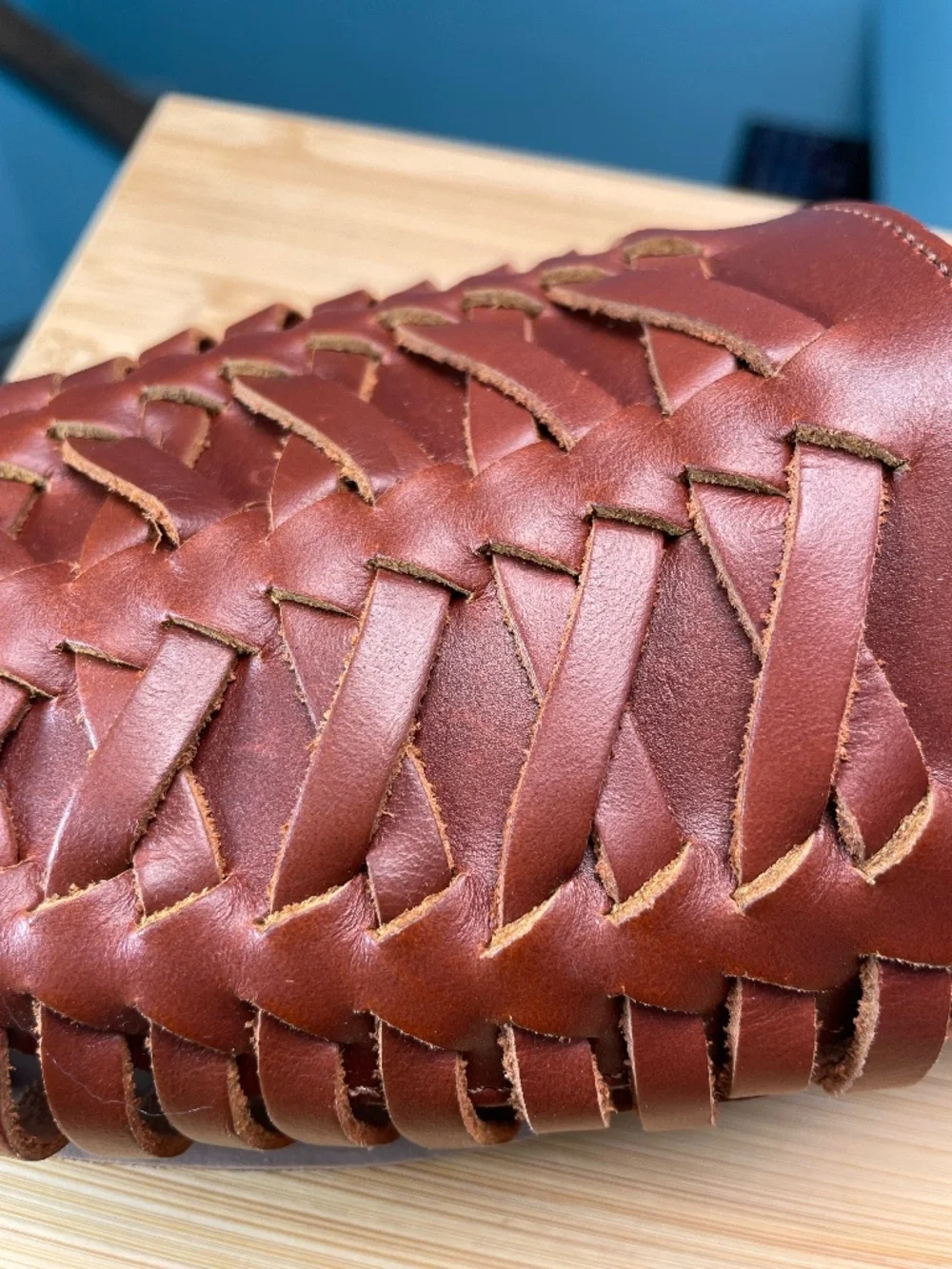 Nisolo Huarache Leather Sandals Men's 11 Brandy Brown Woven New w/ Box Dust Bag